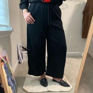 & Other Stories Black Drawstring Culottes